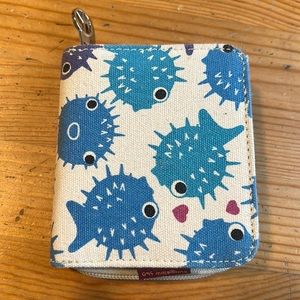 Bungalow 360 small blowfish zip wallet NEW